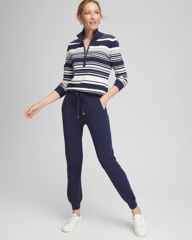 Zenergy Luxe Cashmere-Blend Half Zip Top - image 2